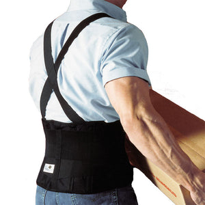 3259 Industrial Back Support with Sewn-On Suspenders