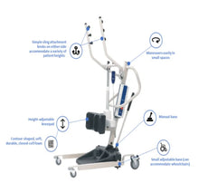 Load image into Gallery viewer, PRE-OWNED INVACARE RELIENT 350 STAND - UP LIFT WITH MANUAL SLOW BASE
